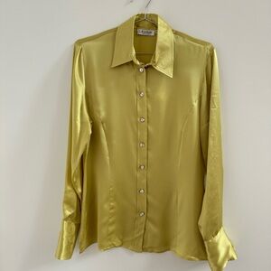 Women's Gold Silk Blouse